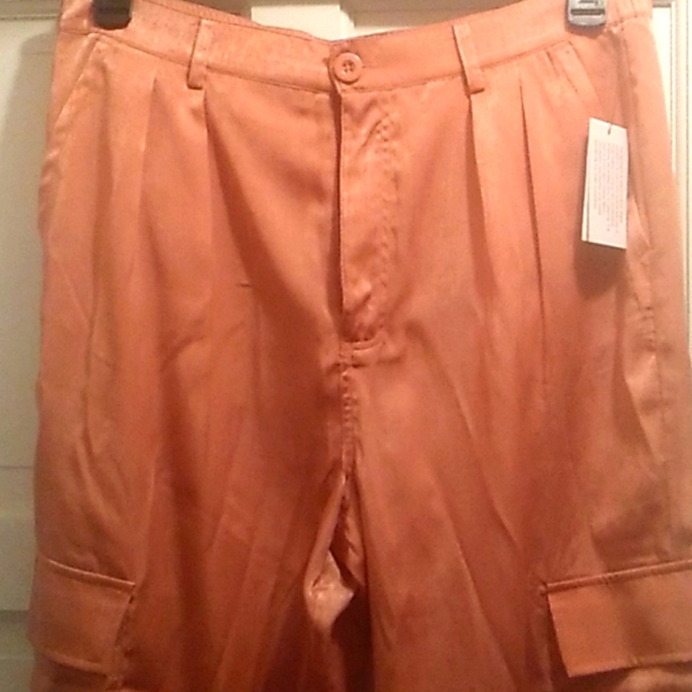 Satin CARGO pants